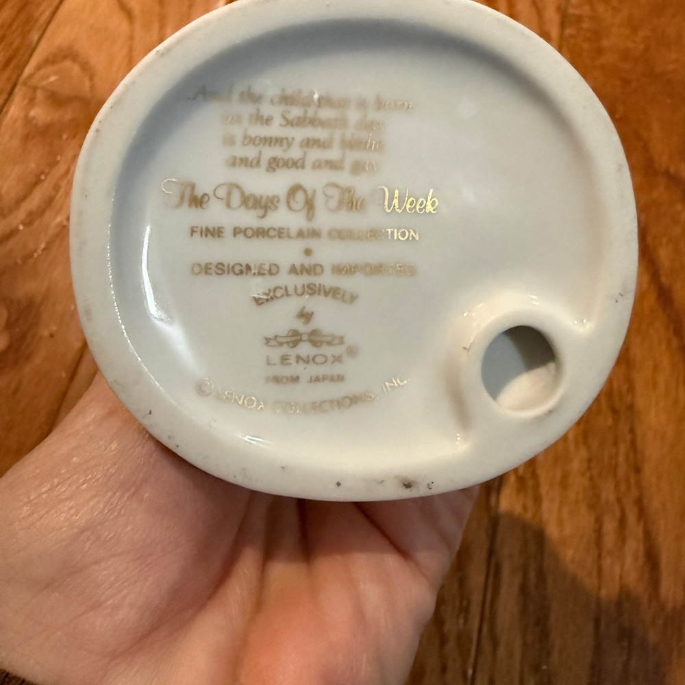 Vintage Lenox Collection   The Day Of The Week- fine porcelain collection Lenox - Picture 3 of 3